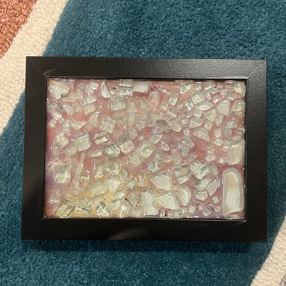 Framed Textural Glass Art